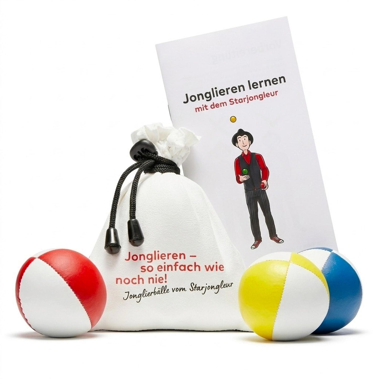 Jonglierbälle 3er Set bunt mit Jonglieranleitung